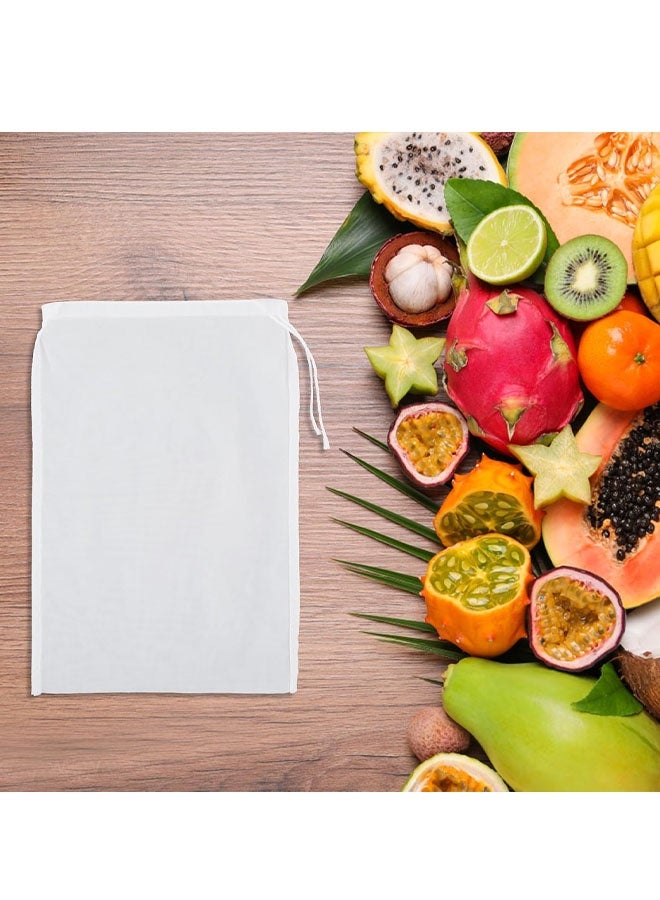 2Pack Nylon Nut Milk Bag Fine Mesh Cheese Cloth Multiple Usage Reusable Food Strainer Professional Cold Brew Filter for Straining Juice Coffee Yogurt Tea - Image 5